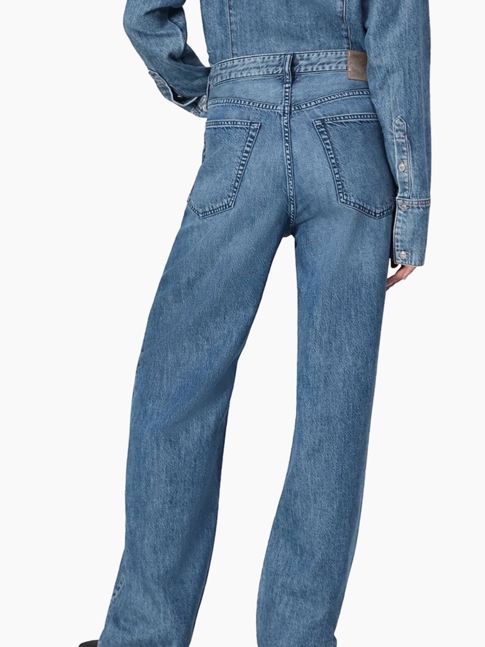 Rag & Bone Logan Low-Rise Wide Leg Jeans Lily Wash Featherweight Denim Size 26 - Picture 3 of 9